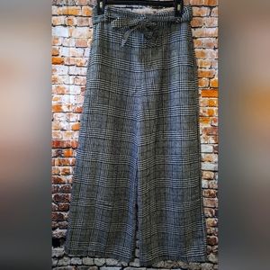 Zara Retro Pattered Wide Leg High Waisted Pants (555-138)